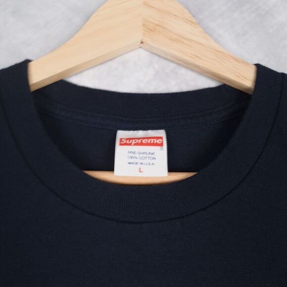 Supreme Shirt Mens Large Black Graphic Print Supreme D'Hiver Crewneck USA - Picture 2 of 15